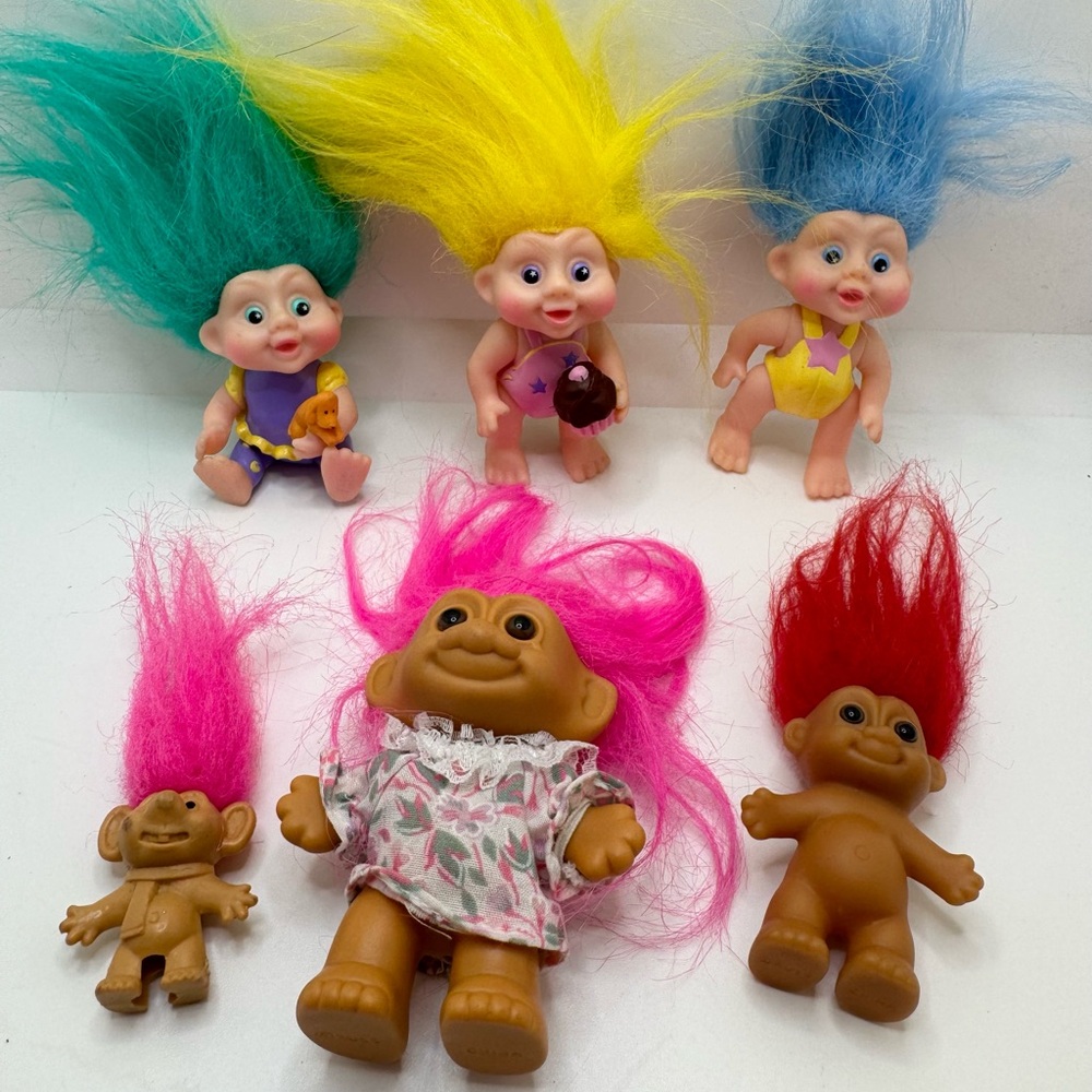Vintage Trolls Dolls Colorful Collection Toys Set